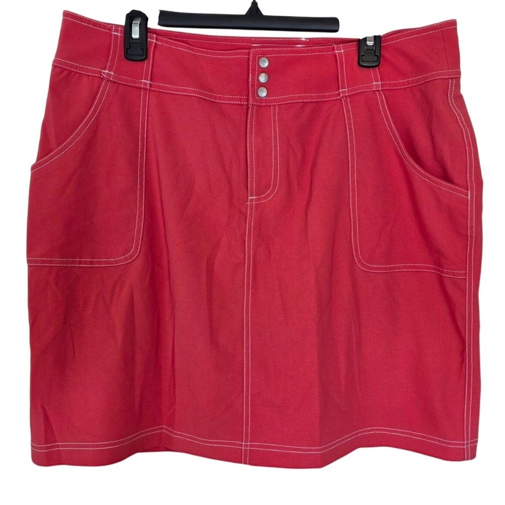 Jofit Red Women's Golf Skort with Contrast Stitching
